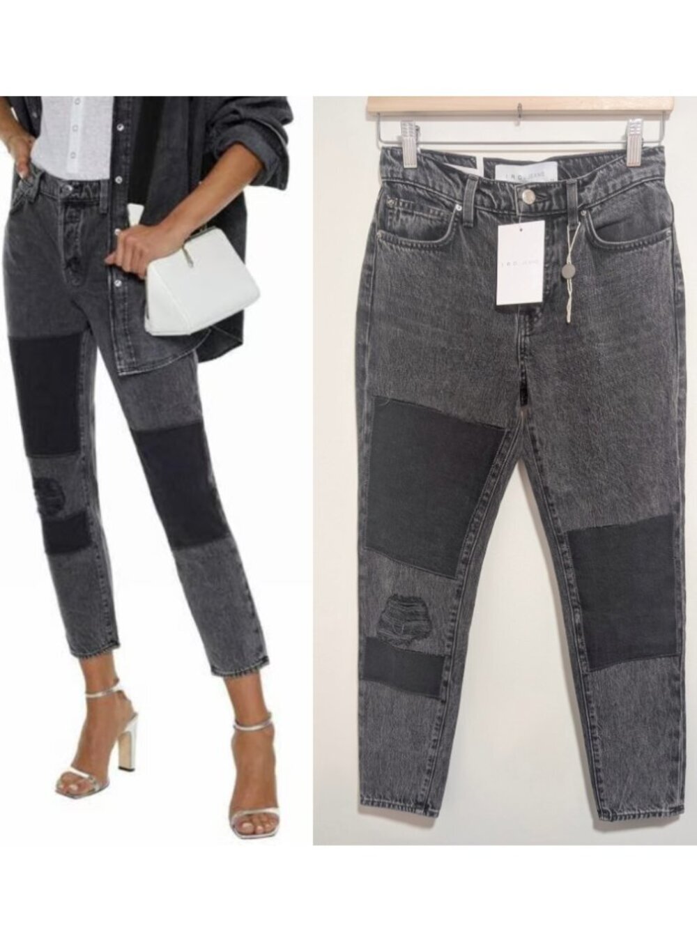 IRO | Lep High-Rise Patchwork Jeans In Black